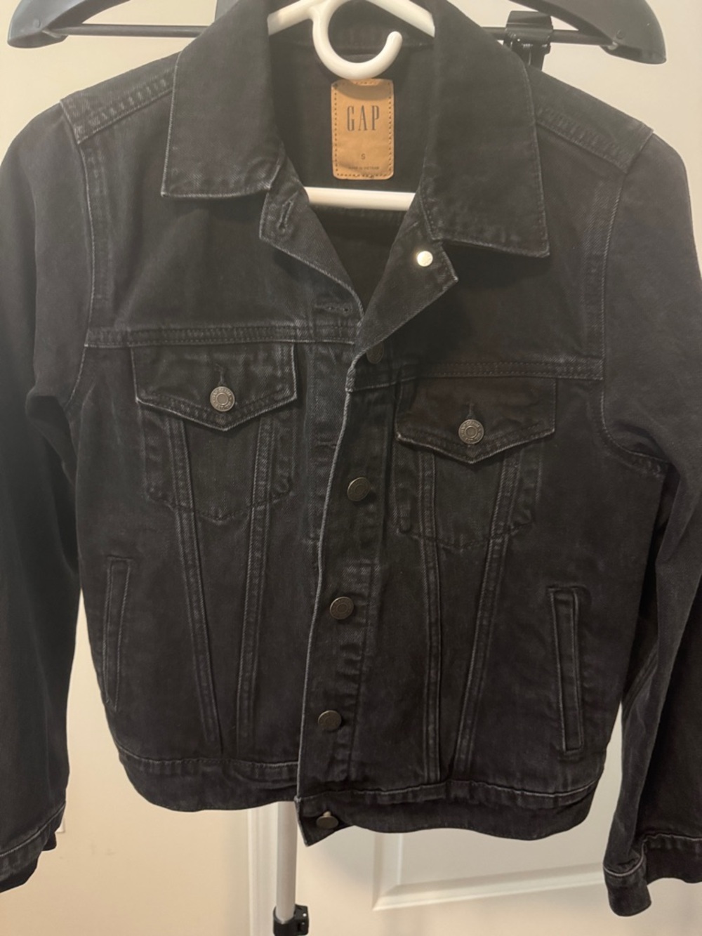GAP Black Washed Denim Jacket